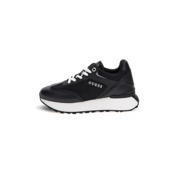 Pantofi sport de piele ecologica cu garnituri de plasa