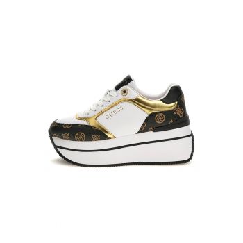 Pantofi sport wedge de piele ecologica Camrio