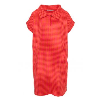 Rochie din amestec de bumbac cu model ieftina
