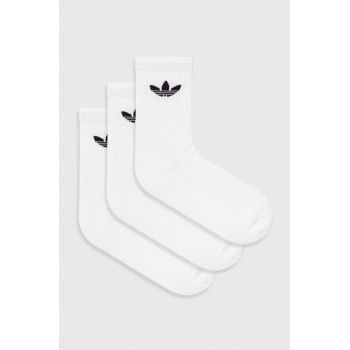 adidas Originals șosete 3-pack culoarea alb IJ5616