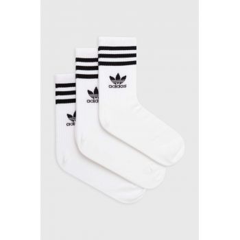 adidas Originals șosete 3-pack culoarea alb IJ0733