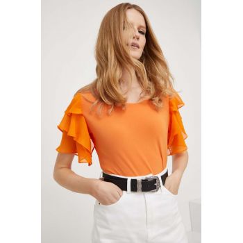 Answear Lab bluza femei, culoarea portocaliu, neted