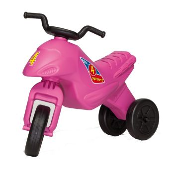 Tricicleta copii fara pedale Dohany mediu Super Bike Roz, actionata cu picioarele recomandata copiilor intre 2 si 5 ani si cu o greutate maxima de 25 kg