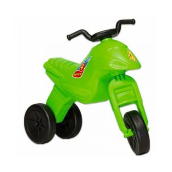 Tricicleta pentru copii fara pedale Dohany Maxi SuperBike Verde, inaltime pana la sezut 33 cm, greutate maxima suportata 50 de kg, recomandata copiilor intre 2 si 5 ani
