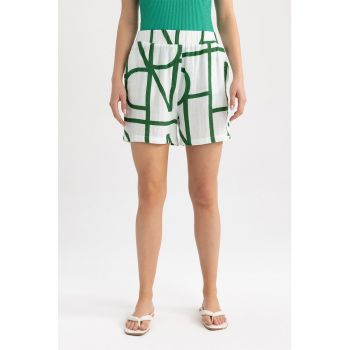 Pantaloni scurti de plaja din bumbac cu buzunare laterale
