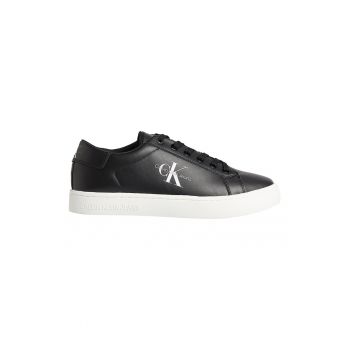 Pantofi sport din piele cu imprimeu logo lateral