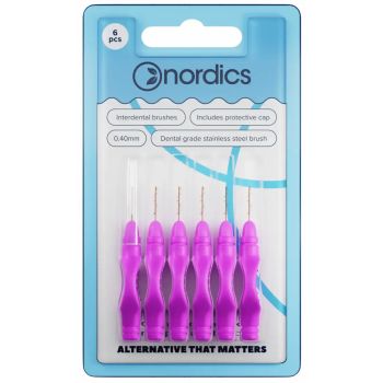 Periute interdentare cu capac proitector 6 bucati Nordics