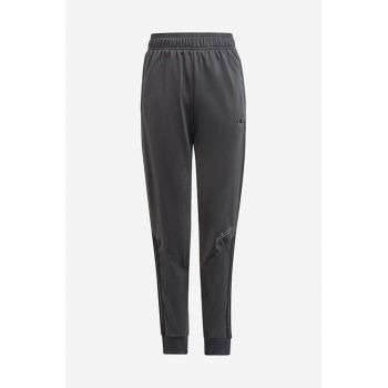 adidas Originals pantaloni de trening pentru copii culoarea gri, neted