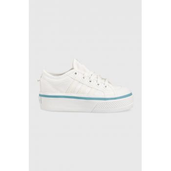 adidas Originals tenisi copii NIZZA PLATFORM C culoarea alb de firma originali