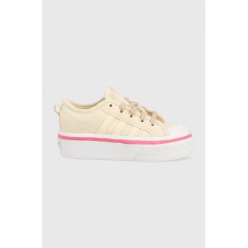 adidas Originals tenisi copii NIZZA PLATFORM C culoarea bej