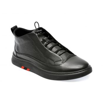 Ghete GRYXX negre, V200008, din piele naturala