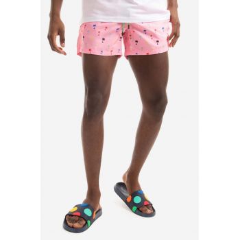 Happy Socks pantaloni scurti Palm barbati, culoarea roz, Szorty Happy Socks Palm PAL116-3300 ieftini