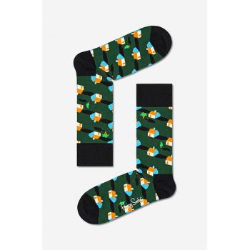 Happy Socks sosete Neighbours culoarea verde, Skarpetki Happy Socks Neighbours NHB01-7500 ieftine