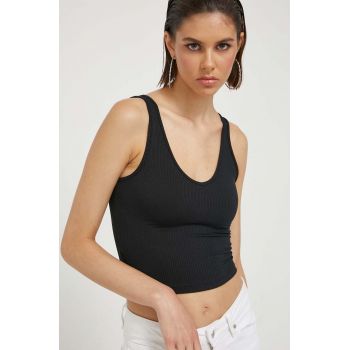 Hollister Co. top femei, culoarea negru