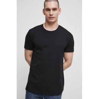 Medicine tricou barbati, culoarea negru, neted