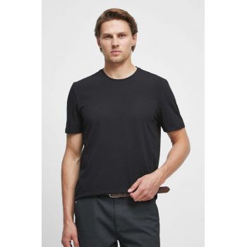 Medicine tricou barbati, culoarea negru, neted