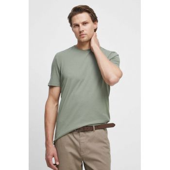 Medicine tricou barbati, culoarea verde, neted de firma original