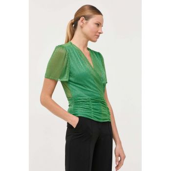 Morgan bluza femei, culoarea verde, modelator