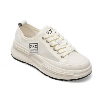 Pantofi GRYXX albi, 8302, din material textil