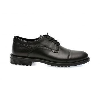 Pantofi OTTER negri, E152, din piele naturala ieftini