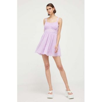 Abercrombie & Fitch rochie culoarea violet, mini, evazati ieftina