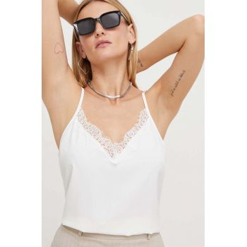 Answear Lab bluza culoarea alb