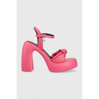 Karl Lagerfeld sandale ASTRAGON HI culoarea roz, KL33715 de firma originale