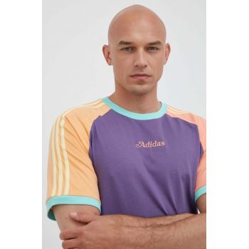 adidas Originals tricou din bumbac culoarea violet, modelator ieftin