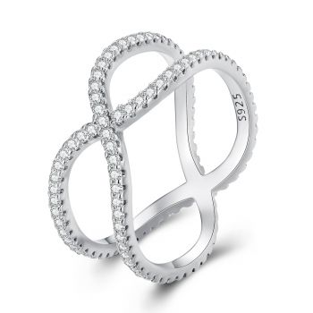 Inel din argint Double Crystal Ring