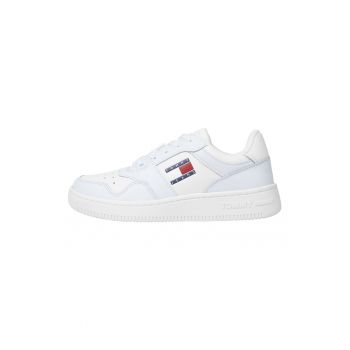 Pantofi sport din piele cu detaliu logo