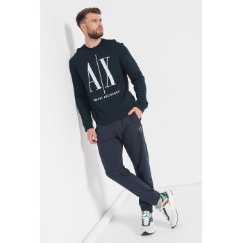 Bluza sport cu logo supradimesionat brodat la reducere