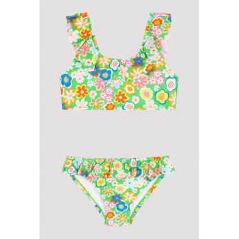 Costum de baie din doua piese - cu imprimeu floral