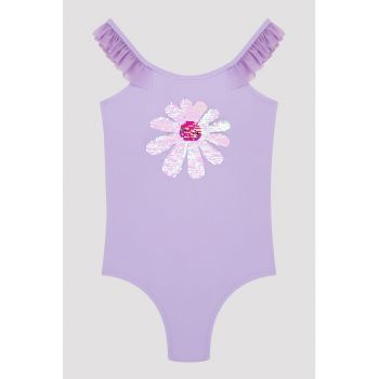 Costum de baie intreg cu aplicatii cu paiete