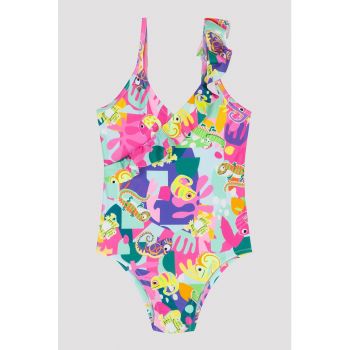 Costum de baie intreg cu imprimeu