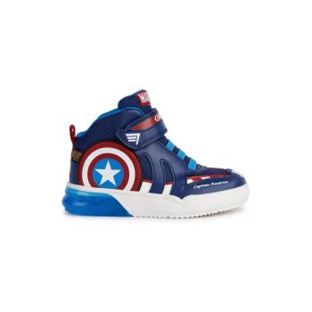 Pantofi sport high-cut cu imprimeu Captain America