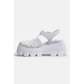 Sandale demiwedge de piele ecologica Alyson