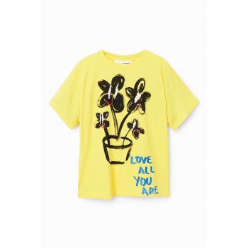 Tricou de bumbac cu imprimeu grafic