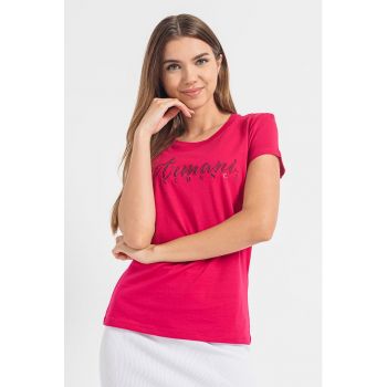 Tricou slim fit cu imprimeu logo