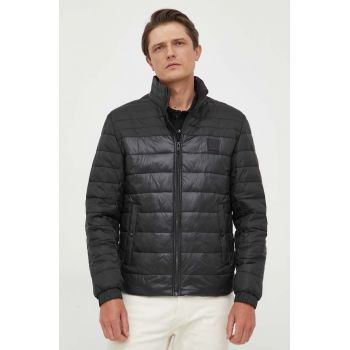 Boss Orange geaca BOSS ORANGE barbati, culoarea negru, de tranzitie