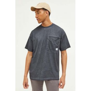 HUGO tricou din bumbac culoarea gri, cu imprimeu