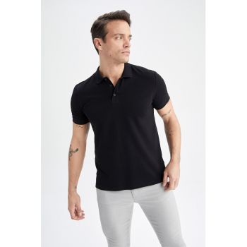 Tricou polo regular fit de bumbac