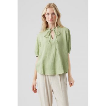 Bluza vaporoasa cu maneci medii