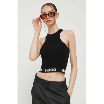 HUGO top femei, culoarea negru