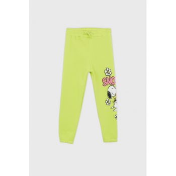 Pantaloni sport cu imprimeu cu Snoopy si snur de ajustare in talie