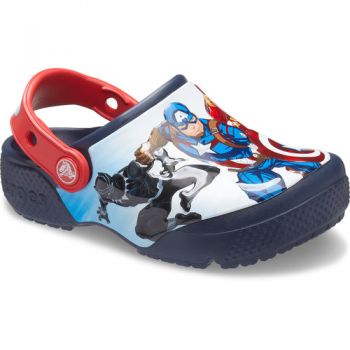 Slapi copii Crocs Fun Lab Avengers Patch 207069-410 la reducere