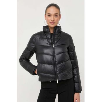 BOSS geaca femei, culoarea negru, de iarna