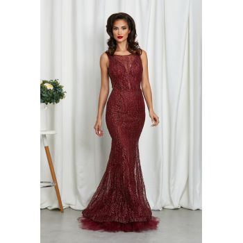 Rochie de ocazie tip sirena Remarkable Bordo