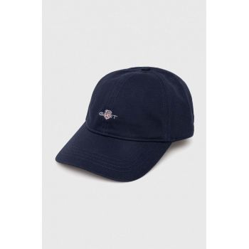 Gant șapcă de baseball din bumbac culoarea albastru marin, cu imprimeu de firma originala