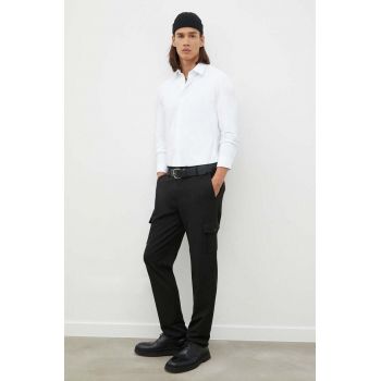 Les Deux pantaloni barbati, culoarea negru, drept