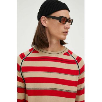 PS Paul Smith pulover de lana barbati, culoarea rosu, light